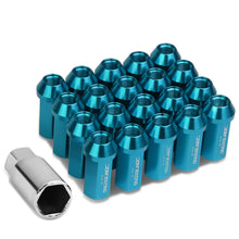 Load image into Gallery viewer, Universal Acorn Style Extended Aluminum Lug Nuts M12x1.25 20pc Light Blue