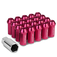 Load image into Gallery viewer, M12 x 1.25 Acorn Style Extended Lug Nuts - Aluminum Pink 20pc