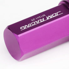 Load image into Gallery viewer, M12 x 1.25 Extended Acorn Lug Nuts 50mm Purple Aluminum 20pc Set