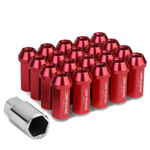 Load image into Gallery viewer, M12 x 1.25 Extended Acorn Lug Nuts 20pc Set - Aluminum Red