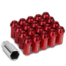 Load image into Gallery viewer, M12 x 1.25 Extended Acorn Lug Nuts 20pc Set - Aluminum Red