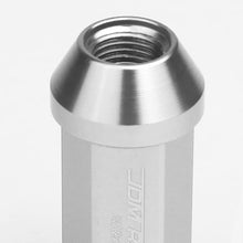 Load image into Gallery viewer, Aluminum Lug Nuts M12 x 1.25 Acorn Extended 50mm 20pc w/ Adapter Silver