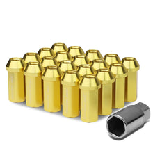 Load image into Gallery viewer, M12 x 1.5 Acorn Style Extended Lug Nuts 20pc Set Gold Aluminum