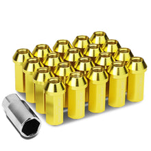 Load image into Gallery viewer, M12 x 1.5 Acorn Style Extended Lug Nuts 20pc Set Gold Aluminum