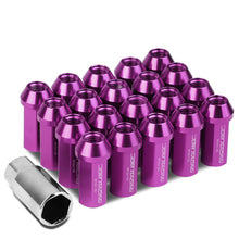 Load image into Gallery viewer, M12 x 1.5 Purple Aluminum Extended Acorn Lug Nuts 50mm 20pc Kit