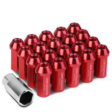 Load image into Gallery viewer, Acorn Style Extended Lug Nuts M12 x 1.5 Red Aluminum 20PCS