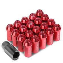 Load image into Gallery viewer, Acorn Style Extended Lug Nuts M12 x 1.5 Red Aluminum 20PCS