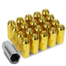 Load image into Gallery viewer, M12 x 1.25 Extended Grooved Shank Lug Nuts 20pc Set Aluminum