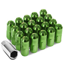 Load image into Gallery viewer, M12 x 1.25 Extended Closed End Lug Nuts 20pc Set Aluminum Green