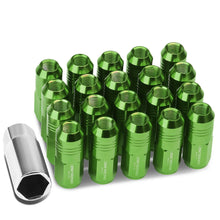 Load image into Gallery viewer, M12 x 1.25 Extended Closed End Lug Nuts 20pc Set Aluminum Green