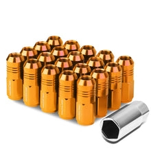 Load image into Gallery viewer, M12 x 1.25 Extended Grooved Shank Lug Nuts - 20 Piece Set Aluminum