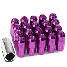 Load image into Gallery viewer, M12 x 1.25 Extended Closed End Lug Nuts 50mm Purple Aluminum 20pc