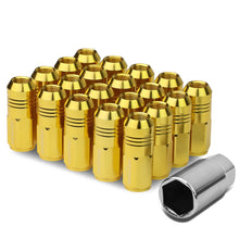 Load image into Gallery viewer, M12 x 1.5 Extended Grooved Shank Lug Nuts 20pc Set - Aluminum