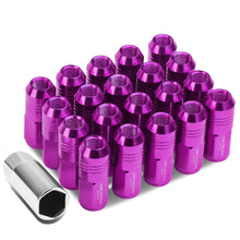 Load image into Gallery viewer, M12 x 1.5 Purple Aluminum Lug Nuts 50mm Extended Closed End 20pc
