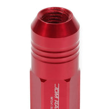 Load image into Gallery viewer, M12x1.5 Aluminum Grooved Shank Lug Nuts - Extended Closed End Red