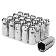 Load image into Gallery viewer, M12 x 1.5 Grooved Shank Extended Lug Nuts 20pc Set Aluminum
