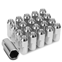 Load image into Gallery viewer, M12 x 1.5 Grooved Shank Extended Lug Nuts 20pc Set Aluminum