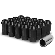 Load image into Gallery viewer, M12x1.25 Aluminum Lug Nuts - Extended Acorn Knurled 20pc Black