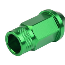 Load image into Gallery viewer, M12x1.25 Aluminum Lug Nuts - 44mm Extended Acorn Style - Green 20pc
