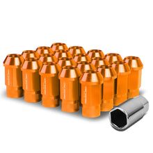 Load image into Gallery viewer, M12x1.25 Aluminum Lug Nuts - Acorn Knurled Extended Orange 20pc