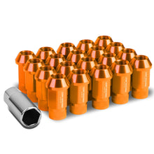 Load image into Gallery viewer, M12x1.25 Aluminum Lug Nuts - Acorn Knurled Extended Orange 20pc