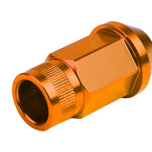 Load image into Gallery viewer, M12x1.25 Aluminum Lug Nuts - Acorn Knurled Extended Orange 20pc