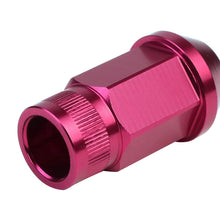 Load image into Gallery viewer, M12x1.25 Aluminum Lug Nuts - 44mm Extended Acorn Knurled - Pink 20pc