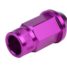 Load image into Gallery viewer, M12x1.25 Extended Acorn Lug Nuts 44mm Purple Aluminum 20pc Set