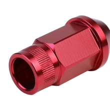 Load image into Gallery viewer, M12x1.25 Extended Acorn Knurled Lug Nuts 44mm Aluminum Red 20pc