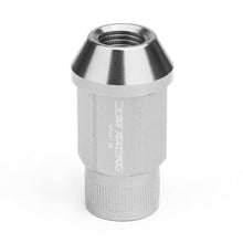 Load image into Gallery viewer, M12x1.25 Aluminum Lug Nuts - Acorn Knurled Extended 44mm 20pc Silver