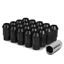 Load image into Gallery viewer, M12x1.5 Aluminum Lug Nuts - Extended Acorn Style - Black - 20pc Set