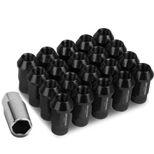 Load image into Gallery viewer, M12x1.5 Aluminum Lug Nuts - Extended Acorn Style - Black - 20pc Set