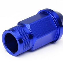 Load image into Gallery viewer, M12x1.5 Aluminum Lug Nuts - 44mm Acorn Knurled Extended - Blue 20pc