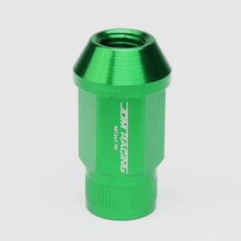 Load image into Gallery viewer, M12x1.5 Aluminum Lug Nuts - 44mm Acorn Knurled Extended Green 20pc