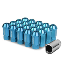Load image into Gallery viewer, M12x1.5 Extended Acorn Lug Nuts - 44mm Aluminum - Light Blue 20pc