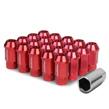 Load image into Gallery viewer, M12x1.5 Aluminum Lug Nuts - Extended Acorn Knurled 44mm - 20pc Red