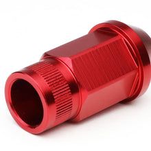 Load image into Gallery viewer, M12x1.5 Aluminum Lug Nuts - Extended Acorn Knurled 44mm - 20pc Red