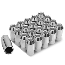 Load image into Gallery viewer, Aluminum Lug Nuts M12x1.5 44mm Acorn Knurled Extended Open End 20pc