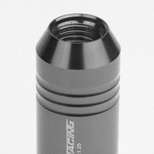 Load image into Gallery viewer, M12 x 1.25 Extended Rib Shank Lug Nuts 60mm Gun Metal Aluminum 20pc