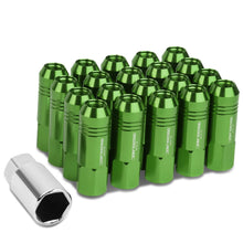 Load image into Gallery viewer, M12 X 1.25 Extended Aluminum Lug Nuts - Green 20pc Set