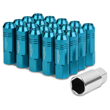 Load image into Gallery viewer, M12 x 1.25 Aluminum Lug Nuts Extended 60mm 20pc Set Light Blue