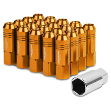 Load image into Gallery viewer, M12 x 1.25 Extended Aluminum Lug Nuts 60mm Tall Orange 20PC Set
