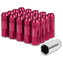 Load image into Gallery viewer, M12 x 1.25 Extended Aluminum Lug Nuts 60mm Pink 20pc Set
