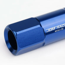 Load image into Gallery viewer, M12 x 1.5 Extended Rib Shank Lug Nuts 60mm Blue Aluminum 20pc Set