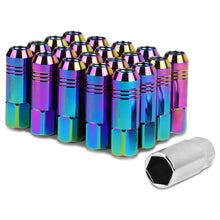 Load image into Gallery viewer, M12 x 1.5 Extended Rib Shank Lug Nuts 20pc Set w/ Adapter - Aluminum