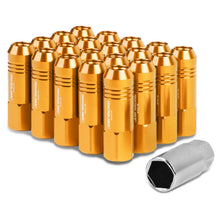 Load image into Gallery viewer, Extended Lug Nuts M12x1.5 Rib Shank Open End 20PC Set Aluminum