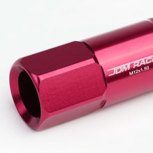Load image into Gallery viewer, Extended Aluminum Lug Nuts M12 x 1.5 Rib Shank 20pc Pink