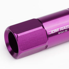 Load image into Gallery viewer, M12 x 1.5 Extended Aluminum Lug Nuts - 60mm Tall - Purple 20pc Set