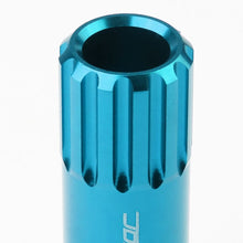 Load image into Gallery viewer, M12 x 1.25 Extended Aluminum Lug Nuts 16pc + 4 Locks Light Blue