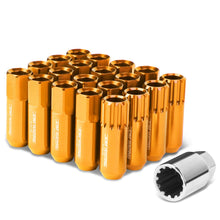 Load image into Gallery viewer, M12 x 1.25 Extended Aluminum Lug Nuts with Locks - Orange 16pc Set